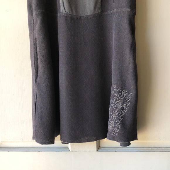 Hinge Embroidered Gray Slip on Dress Size S - Picture 6 of 8